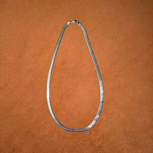 Classic Italy 925 Sterling Silver Herringbone Necklace - 18"